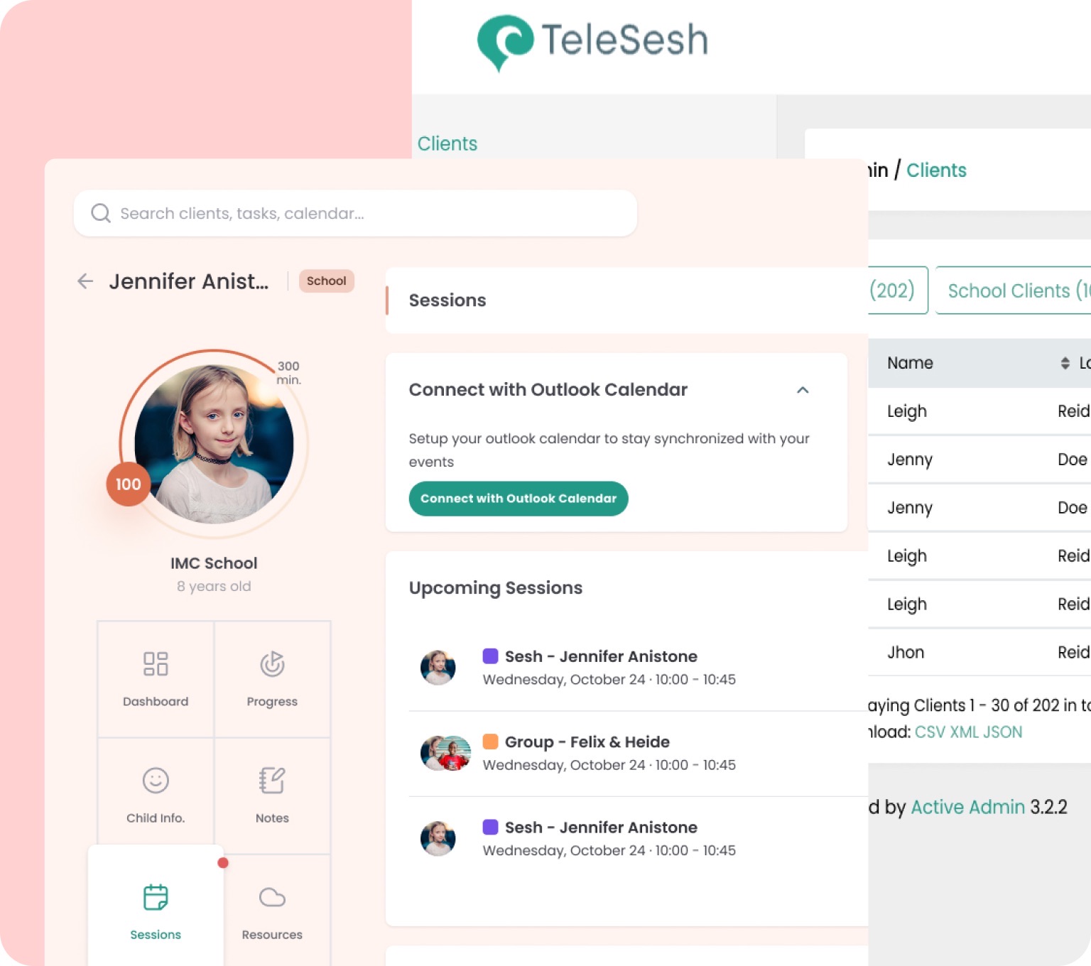Telesesh interface